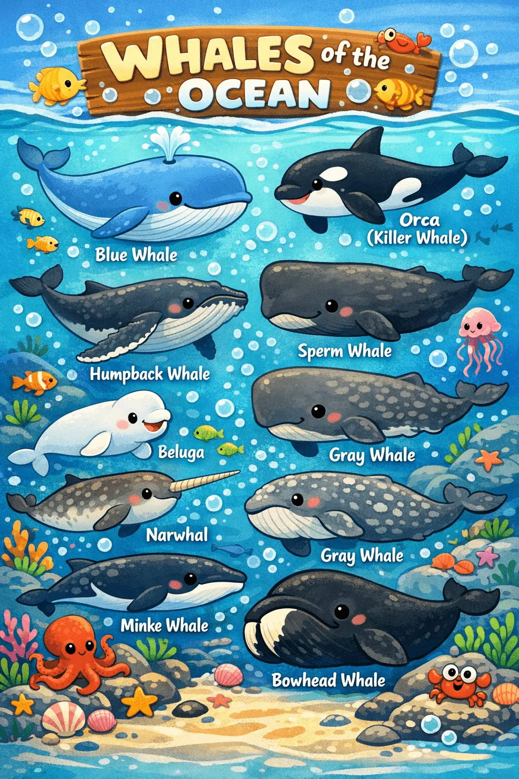 GPT Image 2 - whales poster